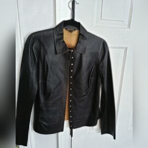 ROZAE NICHOLS💥Nwot💥Black Leather Jacket/Top